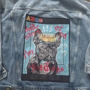 RARE! Denim Jacket with artwork by Sabrina Seck
